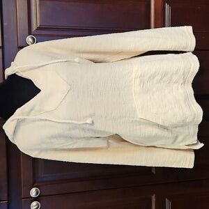 Ocean Drive  Cream beach sweatshirt/cover-up Hooded